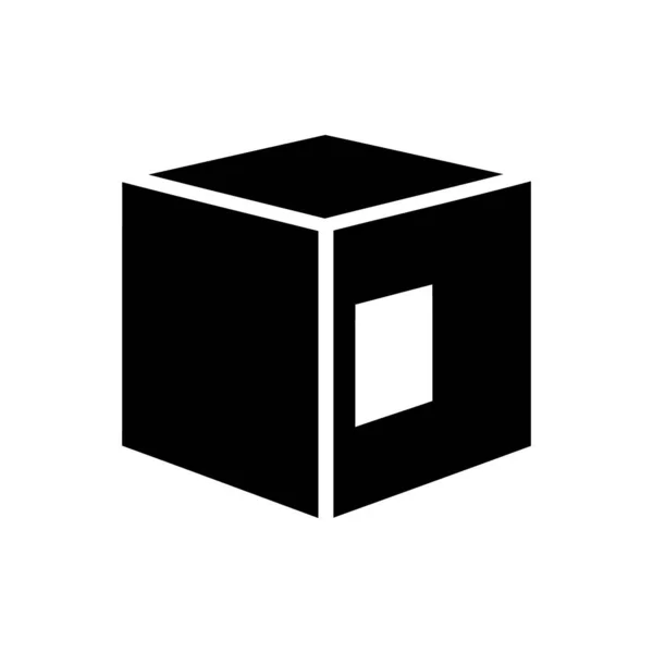 Піктограма Коробки Упаковки Білому Тлі — стоковий вектор