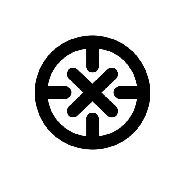 Icône Bullseye Sur Fond Blanc — Image vectorielle