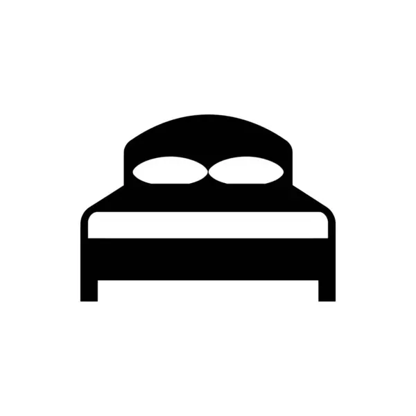 Säng Ikonen Vit Bakgrund — Stock vektor
