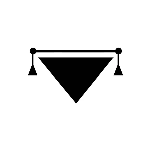 Icono Banderín Sobre Fondo Blanco — Vector de stock