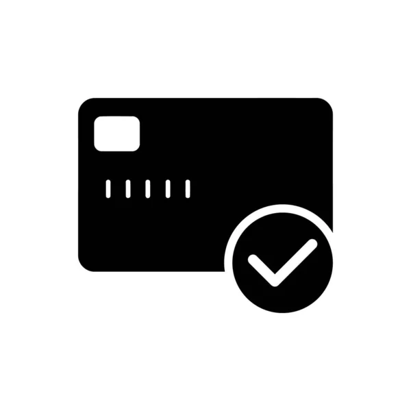 Icône Paiement Par Carte Crédit Sur Fond Blanc — Image vectorielle