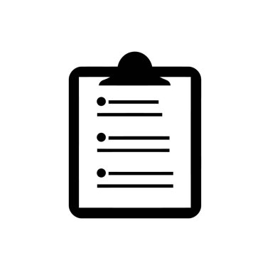 Beyaz arkaplanda kontrol listesi simgesi