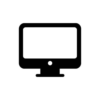 Beyaz arkaplanda masaüstü izleme simgesi