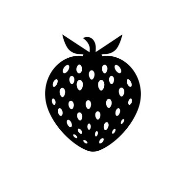 Beyaz arkaplanda izole edilmiş çilek simgesi