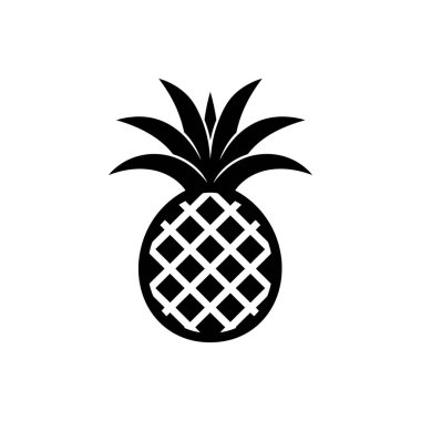 Beyaz arka plan üzerinde izole ananas simgesi