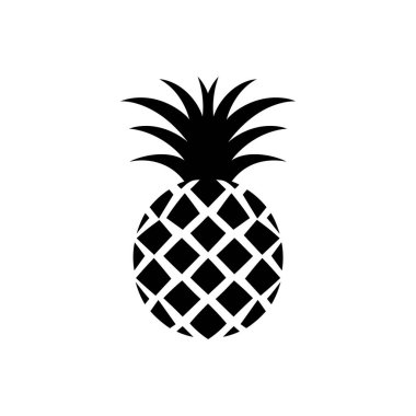 Beyaz arka plan üzerinde izole ananas simgesi