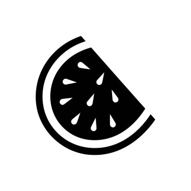 Beyaz arkaplanda karpuz lezzeti simgesi izole edildi