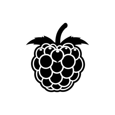 Beyaz arka plan üzerinde izole ahududu simgesi