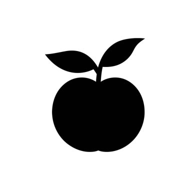 Şeftali simgesi beyaz arkaplanda izole