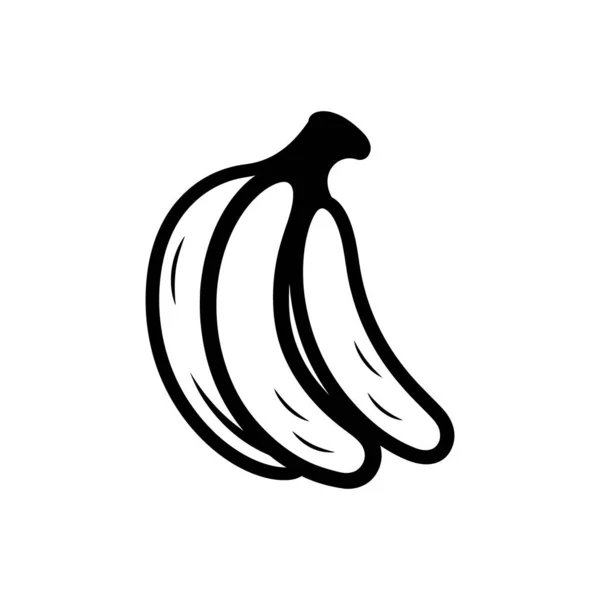 Banana Bunch Symbol Isoliert Auf Weißem Hintergrund — Stockvektor