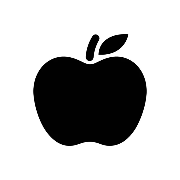 Ikonę Apple Białym Tle — Wektor stockowy