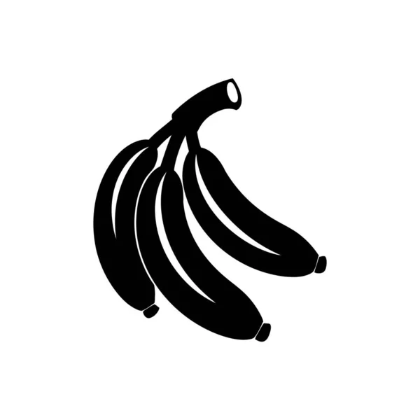 Ícone Bananas Não Maduras Isolado Fundo Branco —  Vetores de Stock