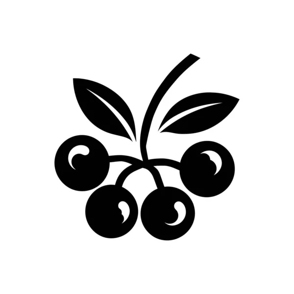 Acai Berry Symbol Isoliert Auf Weißem Hintergrund — Stockvektor