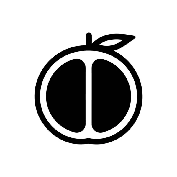 Icono Fruta Limón Aislado Sobre Fondo Blanco — Archivo Imágenes Vectoriales