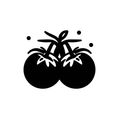 Beyaz arkaplanda izole edilmiş domates simgesi