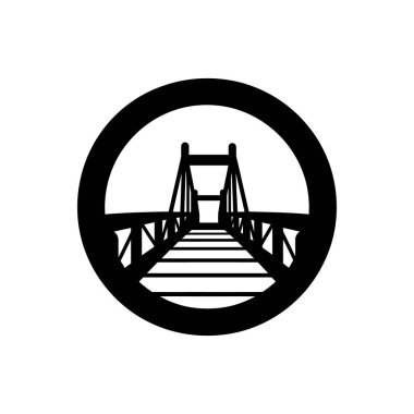 Beyaz arkaplanda köprü simgesi izole edildi