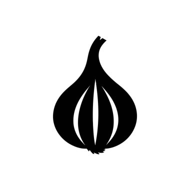Beyaz arka plan üzerinde izole soğan simgesi