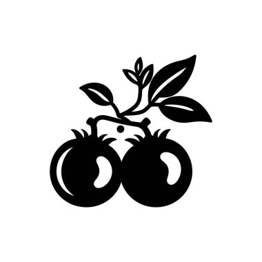 Beyaz arkaplanda izole edilmiş taze domates simgesi