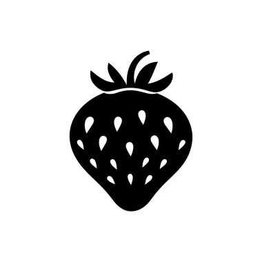 Beyaz arkaplanda izole edilmiş çilek simgesi