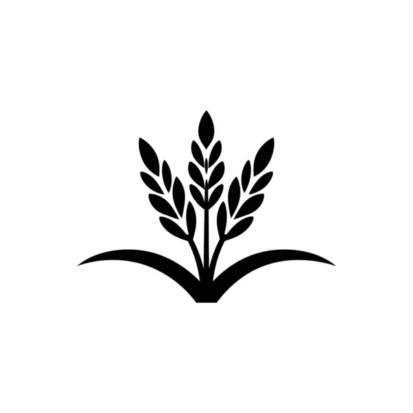 Weizenfeld Symbol Isoliert Auf Weißem Hintergrund — Stockvektor