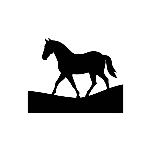 Εικονίδιο Άλογο Που Απομονώνονται Λευκό Φόντο — Διανυσματικό Αρχείο