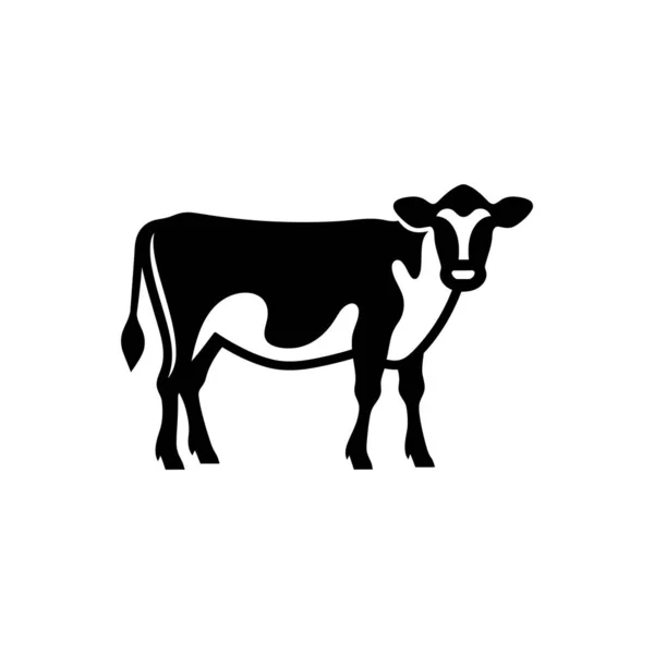 Krowa Ikona Białym Tle — Wektor stockowy