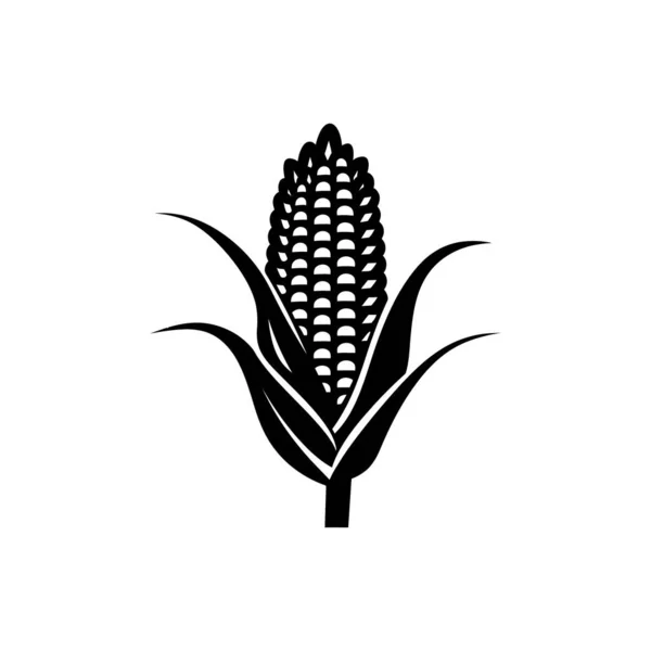 Ikona Kukurydziany Białym Tle — Wektor stockowy