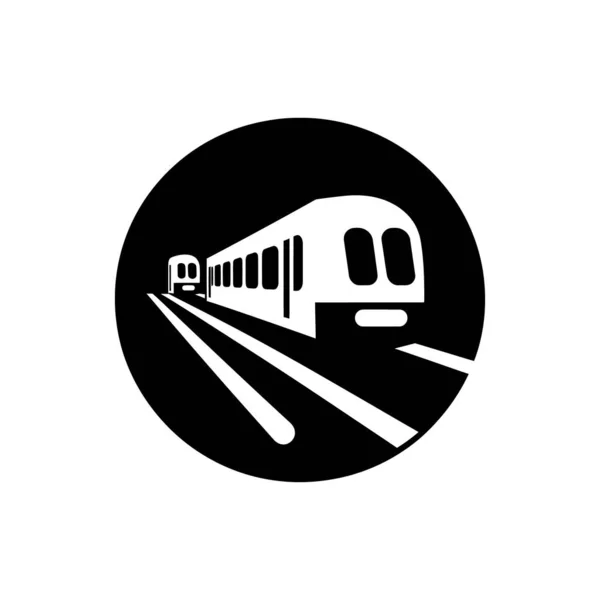 Metro Tåg Ikon Isolerad Vit Bakgrund — Stock vektor