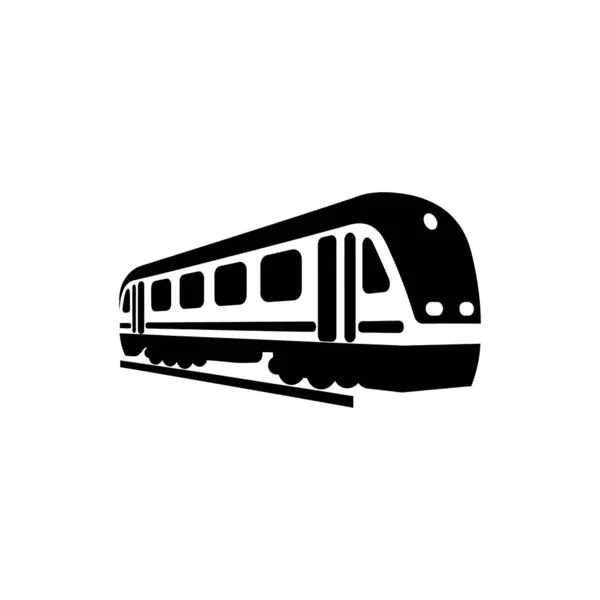 Tunnelbanetåg Ikon Isolerad Vit Bakgrund — Stock vektor