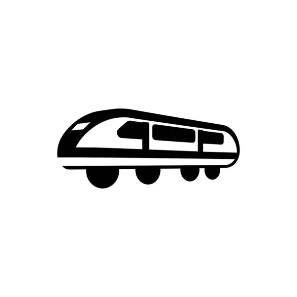 Monorail Pictogram Geïsoleerd Witte Achtergrond — Stockvector