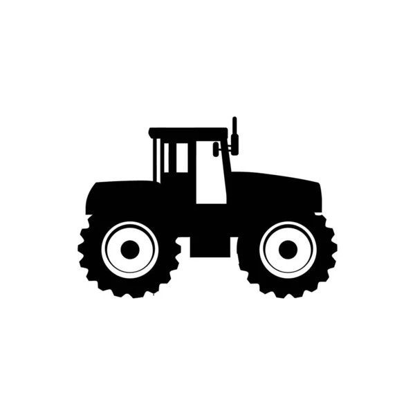 Tractor Cultivating Icon Isolated White Background — Stock Vector
