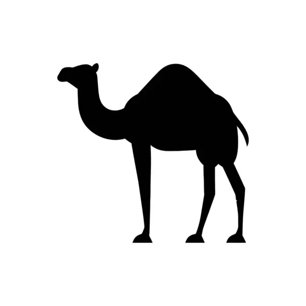 Icona Desert Camel Isolata Sfondo Bianco — Vettoriale Stock