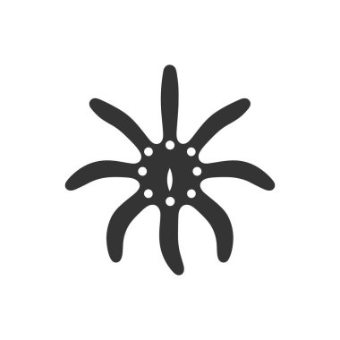 Beyaz Arkaplanda Kırılgan Yıldız Simgesi - Basit Vektör İllüstrasyonu