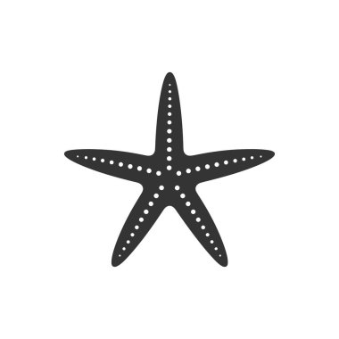 Beyaz Arkaplanda Denizyıldızı Simgesi - Basit Vektör İllüstrasyonu