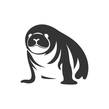 Beyaz Arkaplanda Fil Fok Simgesi - Basit Vektör Resimleri