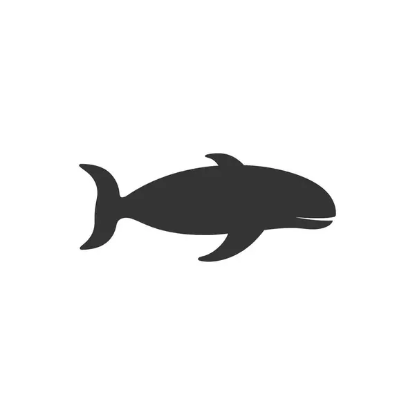 Sperma Walvissen Ikoon Witte Achtergrond Eenvoudige Vectorillustratie — Stockvector