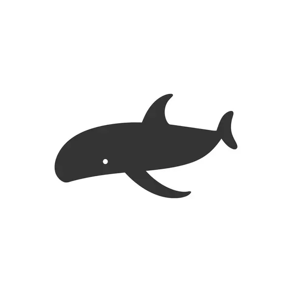 Sperm Whales Icon White Background Simple Vector Illustration — Stock Vector