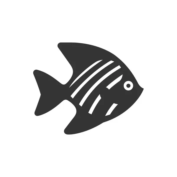 Angelfish Ikona Bílém Pozadí Jednoduché Vektorové Ilustrace — Stockový vektor