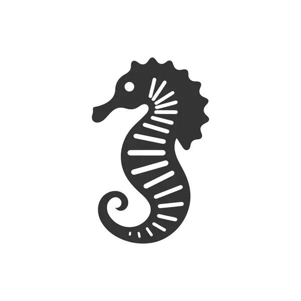 Εικόνα Seahorse Λευκό Φόντο Απλή Διανυσματική Απεικόνιση — Διανυσματικό Αρχείο