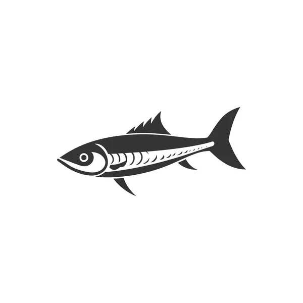 Значок Риби Короля Білому Тлі Проста Векторна Ілюстрація — стоковий вектор