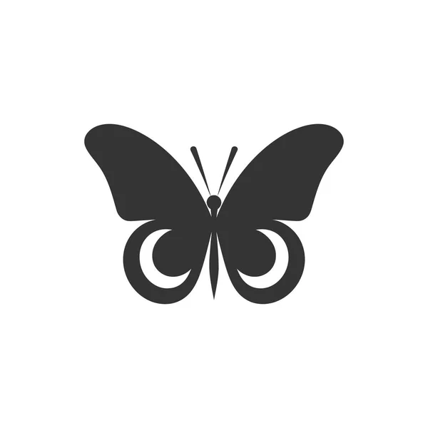 Meer Schmetterling Symbol Auf Weißem Hintergrund Einfache Vektor Illustration — Stockvektor