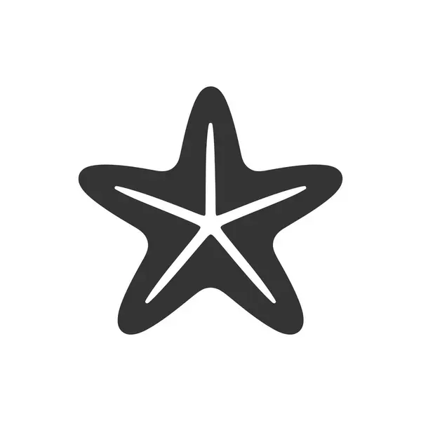Starfish Icon White Background Simple Vector Illustration — Stock Vector