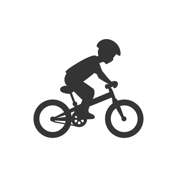 Икона Детского Велоспорта Белом Фоне Простая Векторная Иллюстрация — стоковый вектор