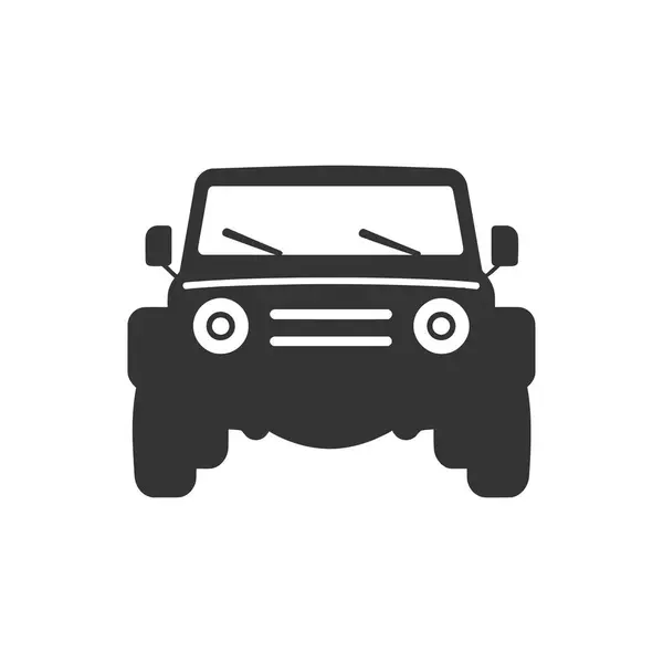 Jeep Icono Sobre Fondo Blanco Ilustración Vectores Simples — Vector de stock