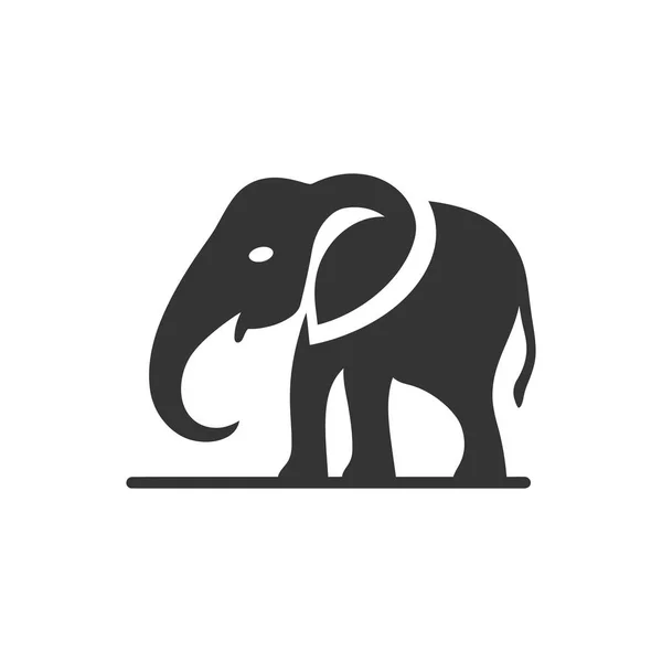 Εικόνα Ελέφαντα Λευκό Φόντο Απλή Διανυσματική Απεικόνιση — Διανυσματικό Αρχείο