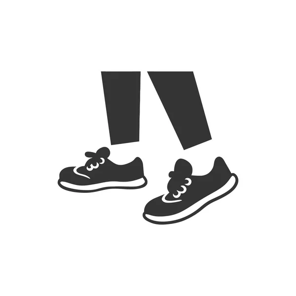 Mädchen Fuß Ikone Auf Weißem Hintergrund Simple Vector Illustration — Stockvektor