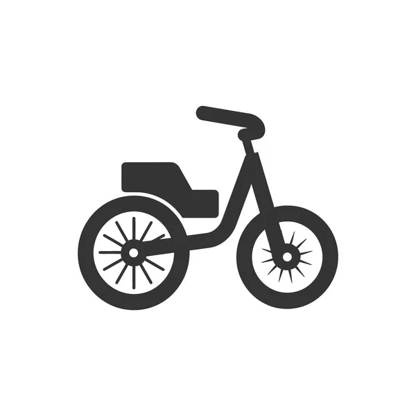 Иконка Tricycle Белом Фоне Простая Векторная Иллюстрация — стоковый вектор