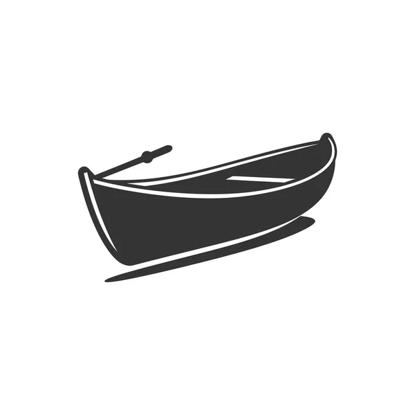 Rowboat Icon White Background Simple Vector Illustration — Stock Vector