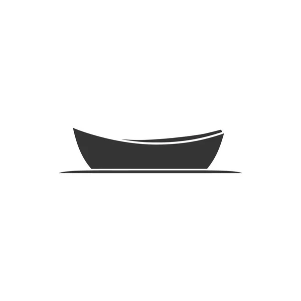 Beyaz Arkaplanda Bir Tekne Simgesi Basit Vektör Llüstrasyonu — Stok Vektör