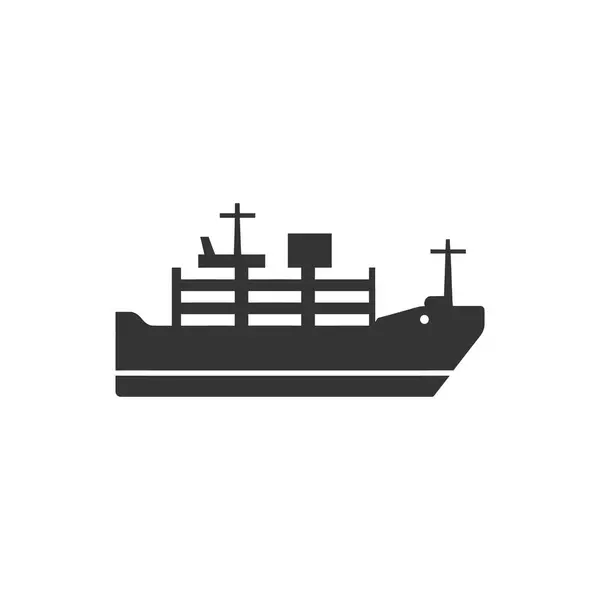 Frachttransporter Symbol Auf Weißem Hintergrund Einfache Vektorillustration — Stockvektor